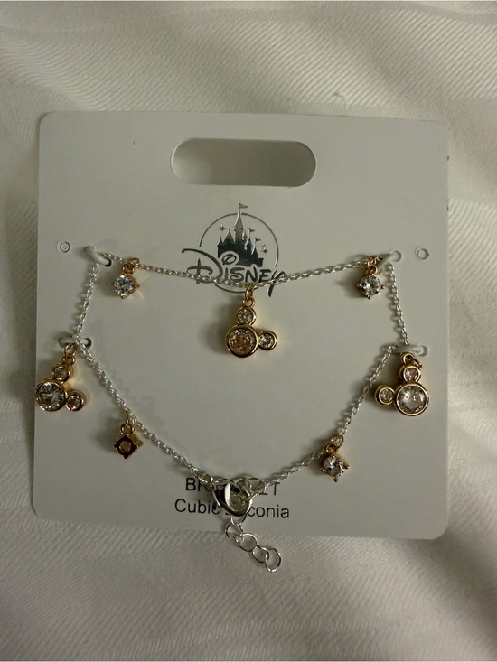 Disney Jewelry - Disney Gold & Silver Mickey Cubic Zirconia Bracelet Set